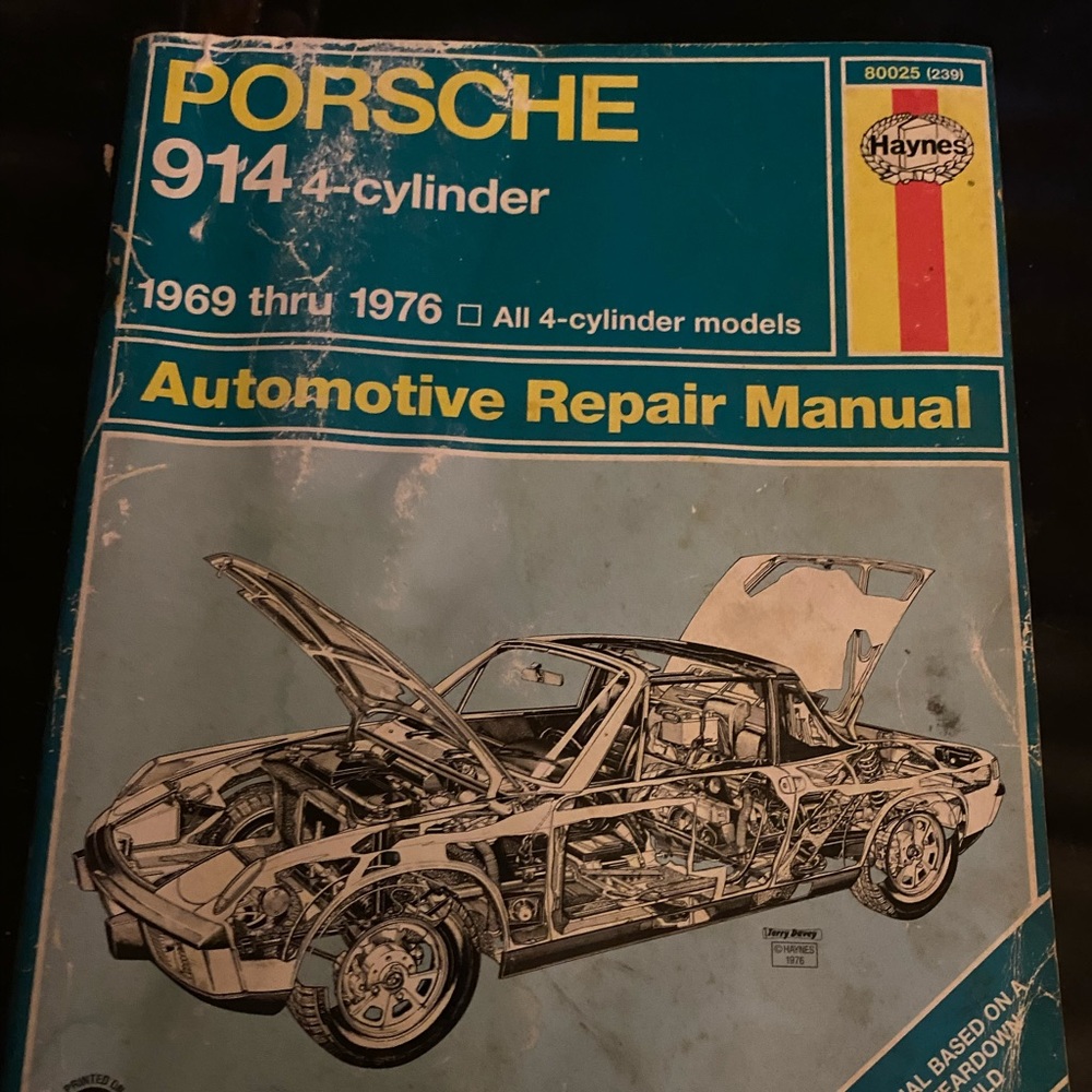 Haynes Porsche 914 4-cylinder 1969-1976 automotive repair manual 80025 (239)